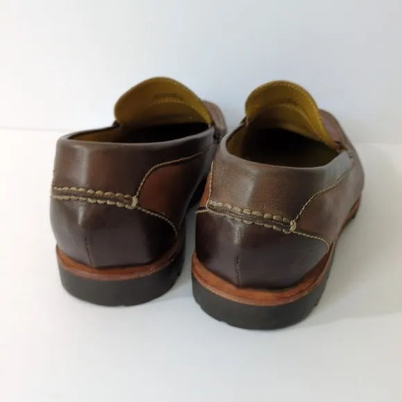 Cole Haan NikeAir Penny Loafers Men's Sz 9.5M Light Brown Leather Dress Shoes