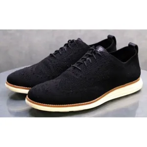 Cole Haan Original Grand $150 Men's Knit Light Oxfords Casual Shoes Sz 8.5 Black