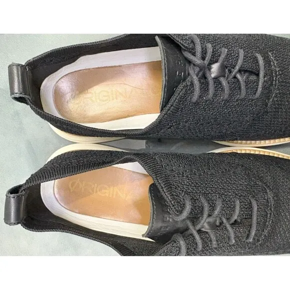 Cole Haan Original Grand $150 Men's Knit Light Oxfords Casual Shoes Sz 8.5 Black