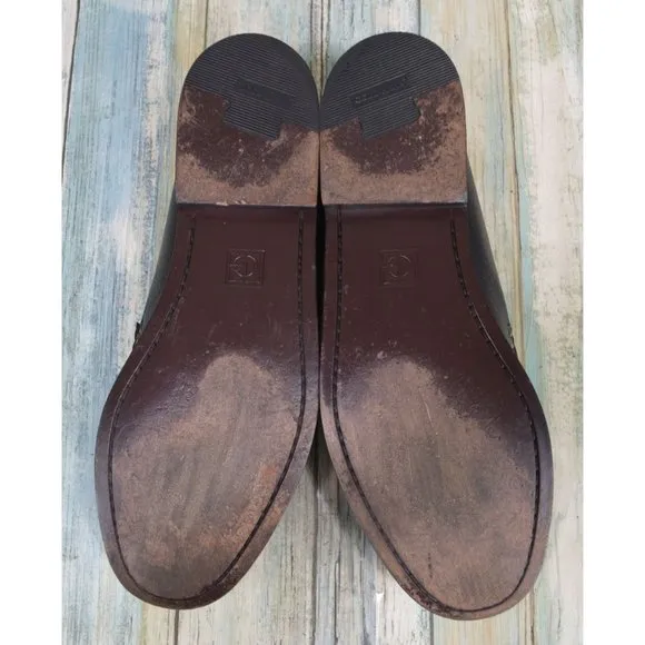 Cole Haan Pinch Tassel Loafers Size 10 Black Brown Leather Dress Shoes C02997