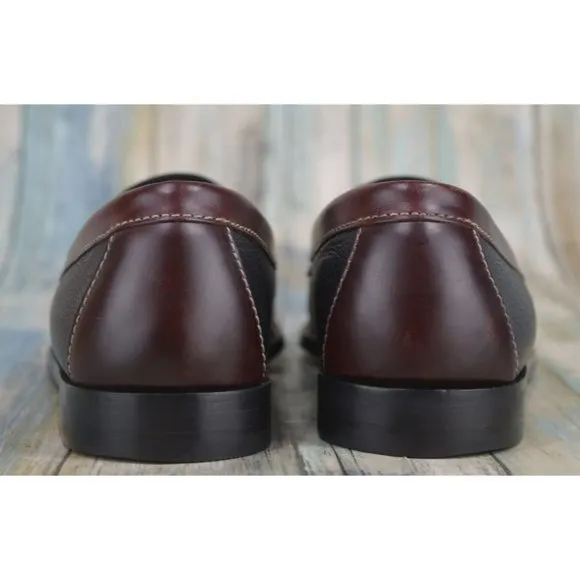 Cole Haan Pinch Tassel Loafers Size 10 Black Brown Leather Dress Shoes C02997