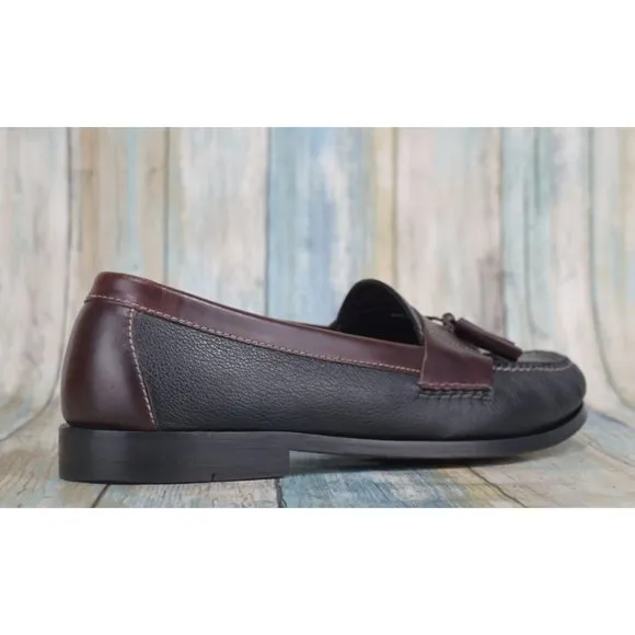 Cole Haan Pinch Tassel Loafers Size 10 Black Brown Leather Dress Shoes C02997