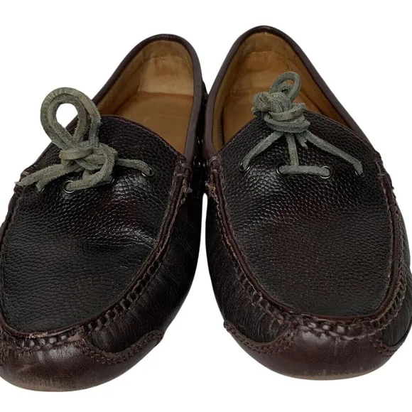 Cole Haan Shoes Mens 9D Pebbled Leather Classic Driver C20593 Reddish Brown