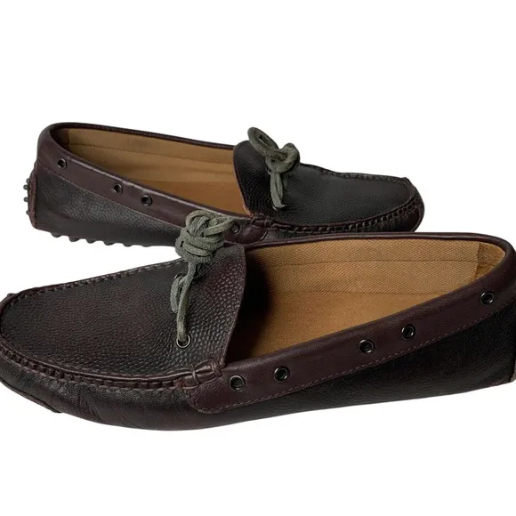 Cole Haan Shoes Mens 9D Pebbled Leather Classic Driver C20593 Reddish Brown