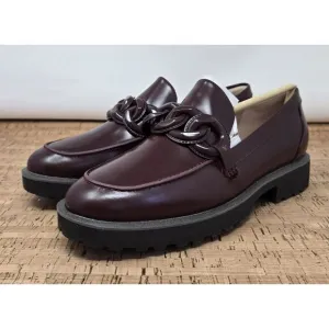 Cole Haan‎ Shoes Womens 6.5B Geneva Chain Hardware Loafer Flats Bloodstone