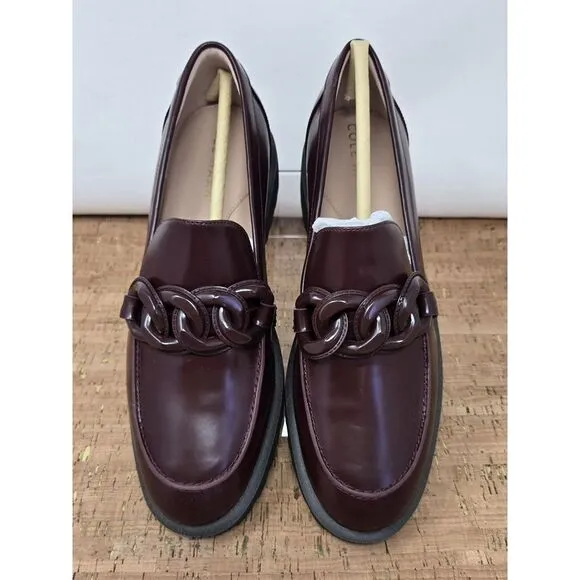 Cole Haan‎ Shoes Womens 6.5B Geneva Chain Hardware Loafer Flats Bloodstone