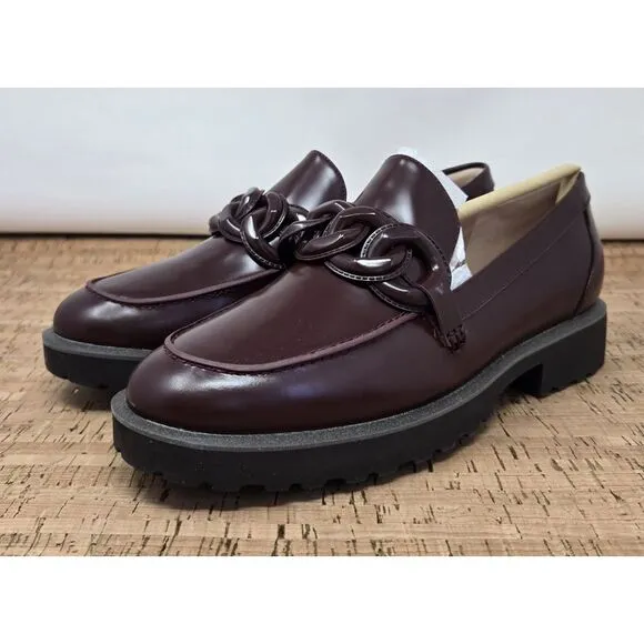 Cole Haan‎ Shoes Womens 6.5B Geneva Chain Hardware Loafer Flats Bloodstone