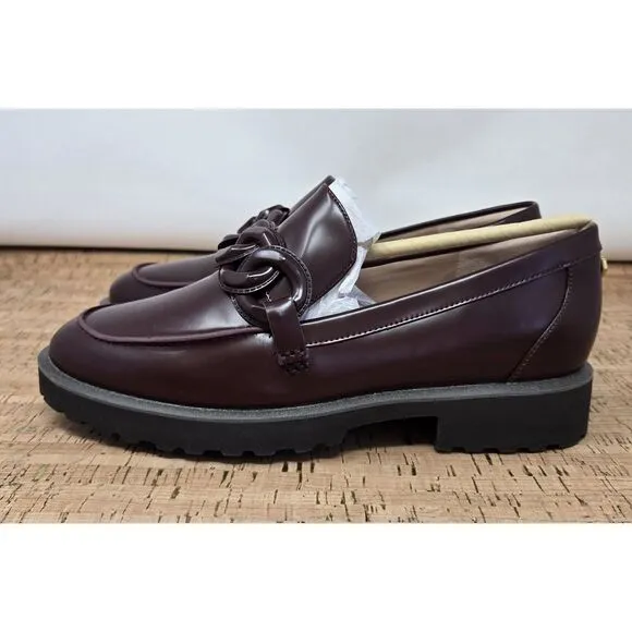 Cole Haan‎ Shoes Womens 6.5B Geneva Chain Hardware Loafer Flats Bloodstone