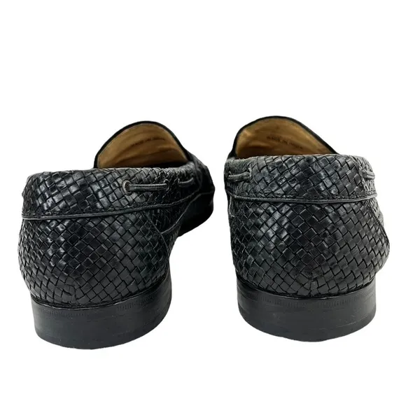 Cole Haan Woven Leather Tassel Dress Loafer Shoes