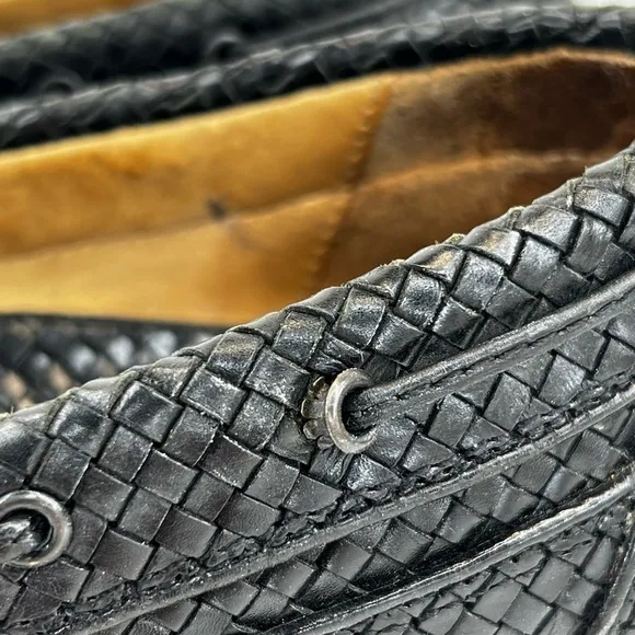 Cole Haan Woven Leather Tassel Dress Loafer Shoes