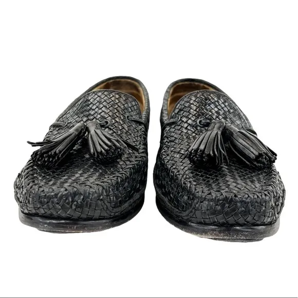Cole Haan Woven Leather Tassel Dress Loafer Shoes