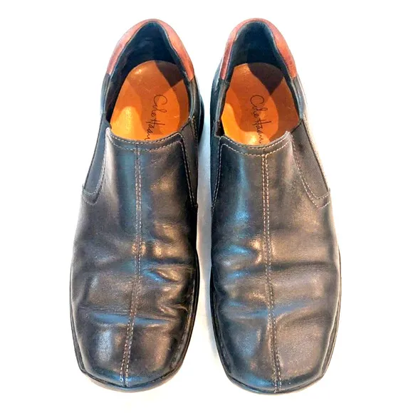Cole Haan Zeno Slip On Leather Loafers C02934 - Black 9.5‎ M EUC