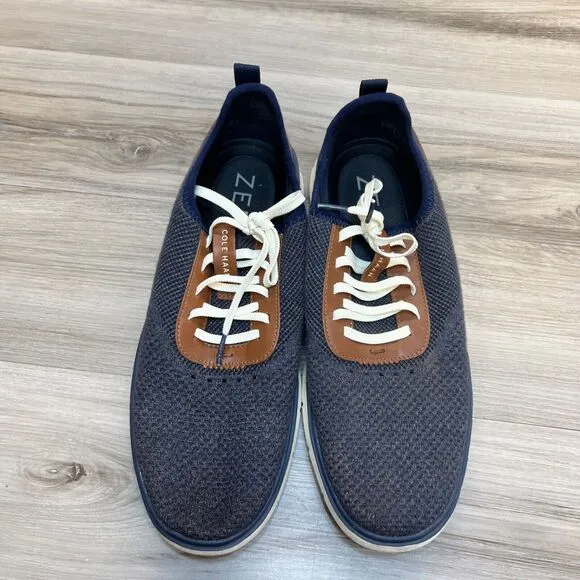 Cole Haan Zerogrand Stitchlite Oxford Dress Shoes Blue Mens 11