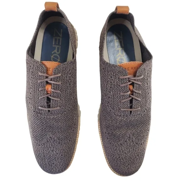 Cole Haan Zerogrand Stitchlite Oxford Shoes Mens 13 M Wingtip Laser Cut Brown