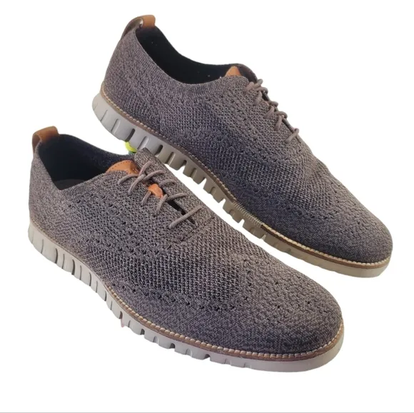 Cole Haan Zerogrand Stitchlite Oxford Shoes Mens 13 M Wingtip Laser Cut Brown