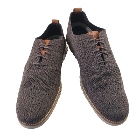 Cole Haan Zerogrand Stitchlite Oxford Shoes Mens 13 M Wingtip Laser Cut Brown