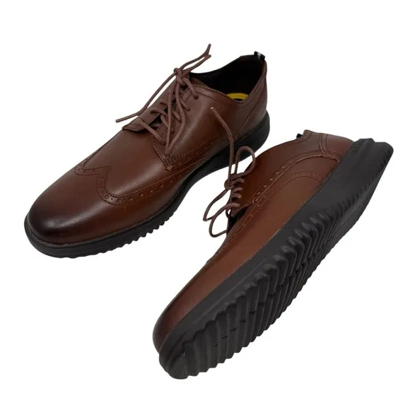 Cole Haan Men's Size 11 Grand Plus Wingtip Dress Shoes Oxford Brown New