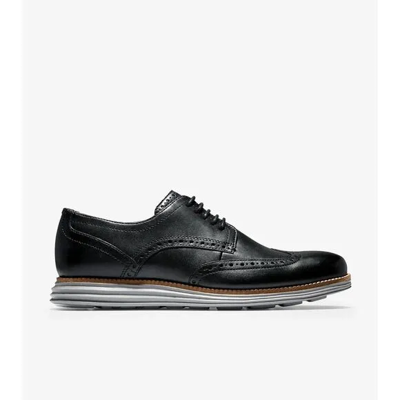 Cole Haan ØriginalGrand Wingtip Oxford Men's 8 Black Leather Dress Shoes ZPO1701