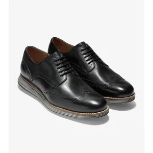 Cole Haan ØriginalGrand Wingtip Oxford Men's 8 Black Leather Dress Shoes ZPO1701