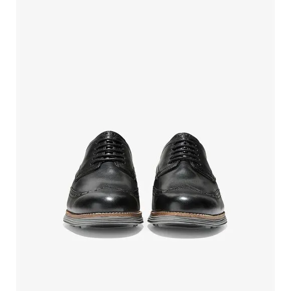 Cole Haan ØriginalGrand Wingtip Oxford Men's 8 Black Leather Dress Shoes ZPO1701