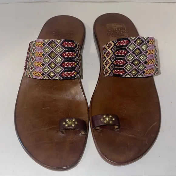 Colleen Cordero studded playa Brown sandals size 7