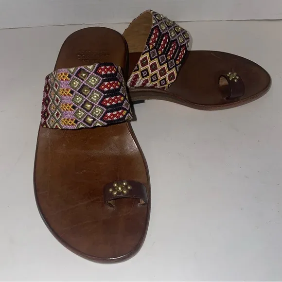 Colleen Cordero studded playa Brown sandals size 7