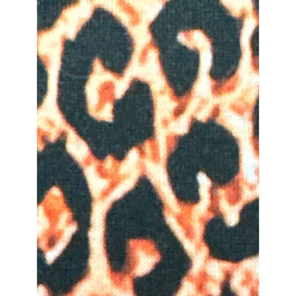 Color Block Pullover Blouse Leopard Print Tunic Raglan Long Sleeve Casual Loose