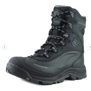 Columbia BM1572-010 Bugaboot Black Leather Winter Waterproof Boots Men's US 11