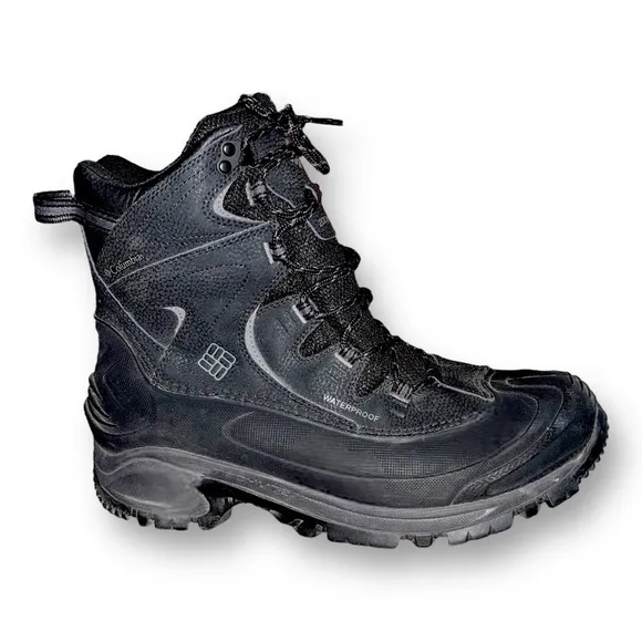 Columbia BM1572-010 Bugaboot Black Leather Winter Waterproof Boots Men's US 11