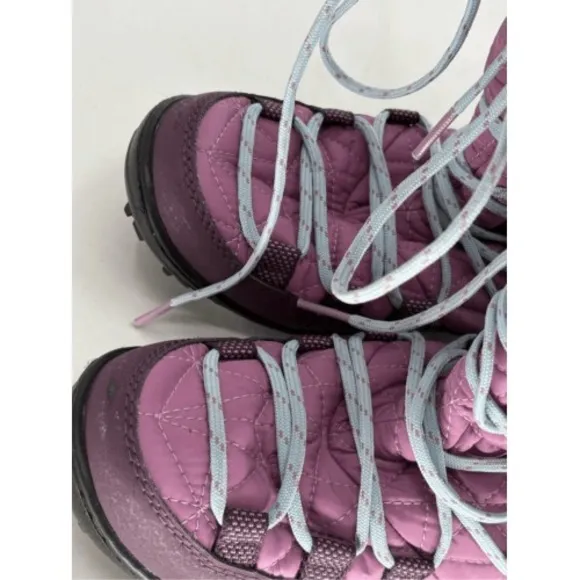Columbia Boots Waterproof Winter Tall Loveland Kids Girls‎ 4 Purple Pink Lace Up