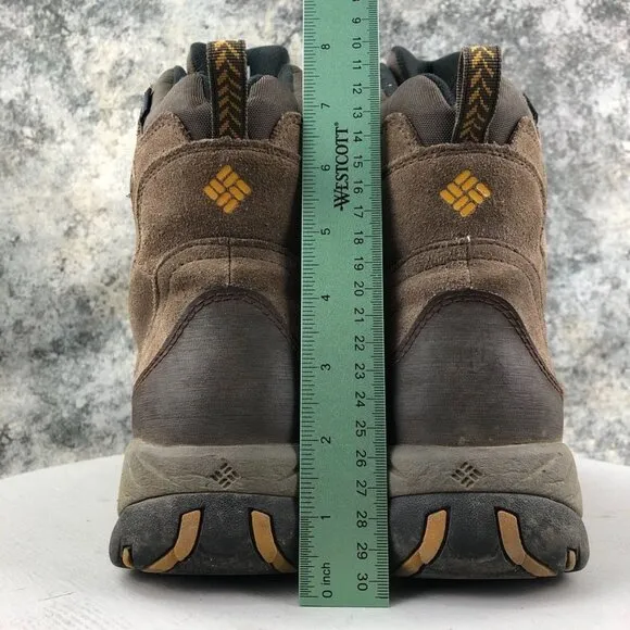 Columbia Men's Size 12 Icetrel II Brown Leather Waterproof Lace-Up Hiking Boots
