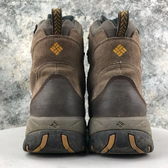 Columbia Men's Size 12 Icetrel II Brown Leather Waterproof Lace-Up Hiking Boots