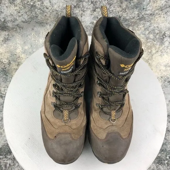 Columbia Men's Size 12 Icetrel II Brown Leather Waterproof Lace-Up Hiking Boots