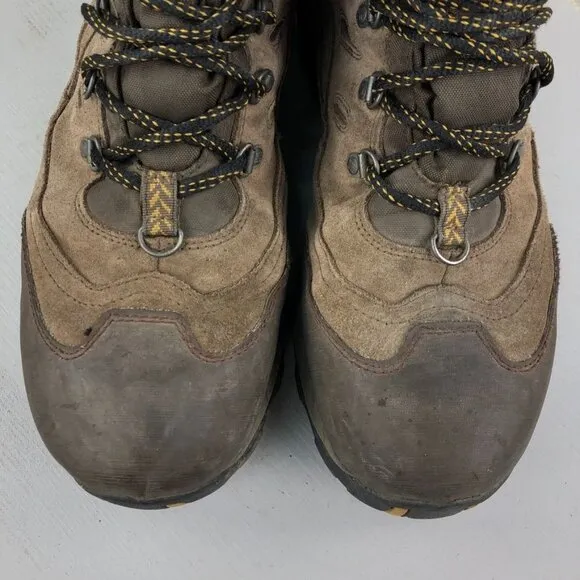 Columbia Men's Size 12 Icetrel II Brown Leather Waterproof Lace-Up Hiking Boots