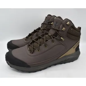 Columbia Mens Size 14 Trailstorm Peak Mid Cordovan Black Leather Hiking Boots