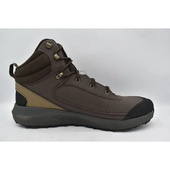 Columbia Mens Size 14 Trailstorm Peak Mid Cordovan Black Leather Hiking Boots