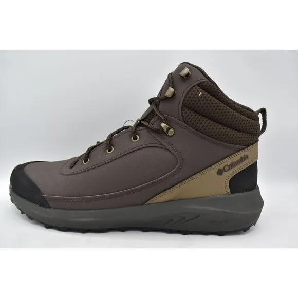 Columbia Mens Size 14 Trailstorm Peak Mid Cordovan Black Leather Hiking Boots
