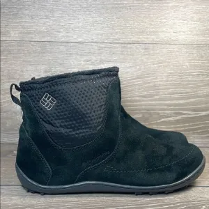 Columbia Omni-Heat Shorty Waterproof Black Suede Women’s Sz 9 Winter Snow Boots