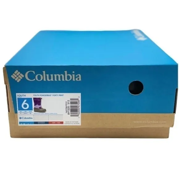 Columbia Powderbug Forty Print Snow Winter Boots NIB