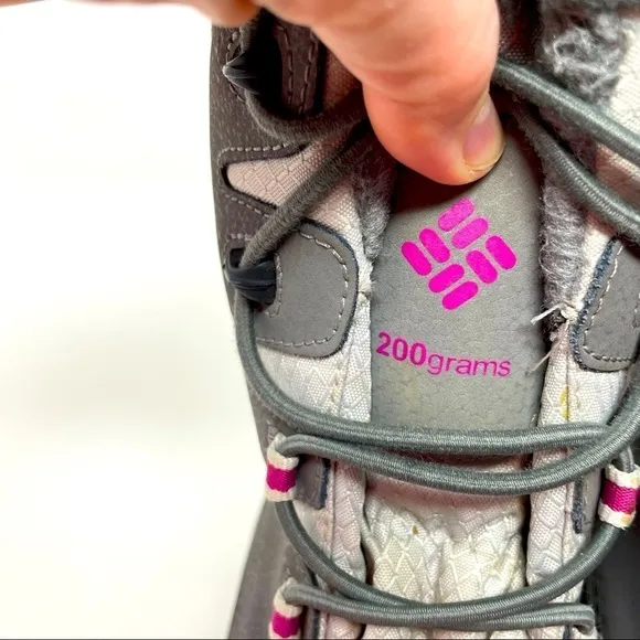 Columbia Women’s Omni-Heat Winter Boots – Waterproof, Gray &amp; Purple – Size 6