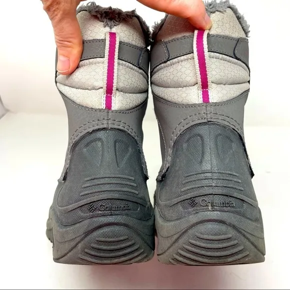 Columbia Women’s Omni-Heat Winter Boots – Waterproof, Gray &amp; Purple – Size 6