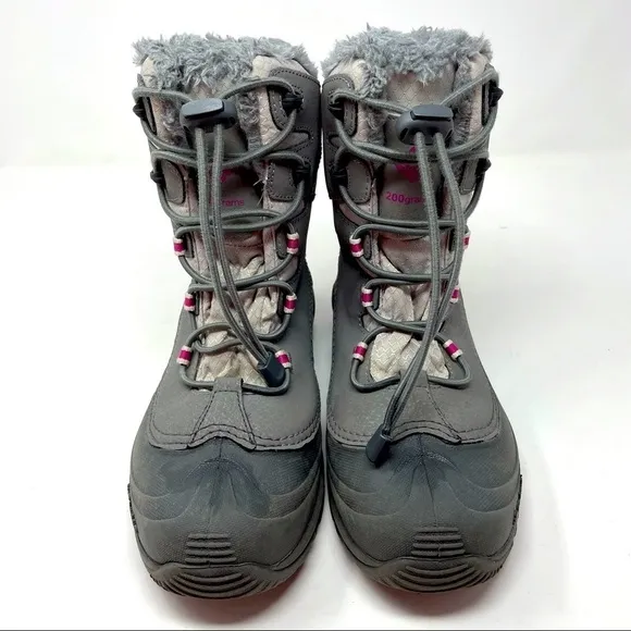 Columbia Women’s Omni-Heat Winter Boots – Waterproof, Gray &amp; Purple – Size 6