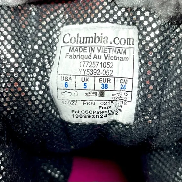 Columbia Women’s Omni-Heat Winter Boots – Waterproof, Gray &amp; Purple – Size 6