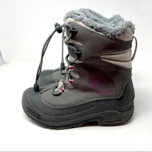 Columbia Women’s Omni-Heat Winter Boots – Waterproof, Gray &amp; Purple – Size 6
