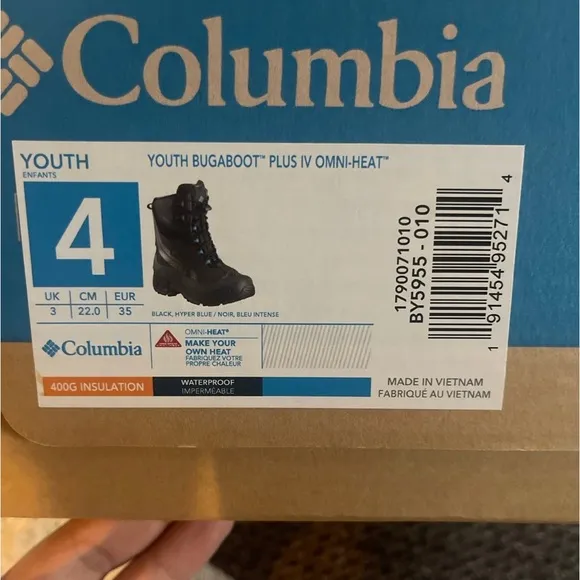 Columbia youth Bugaboot plus Omni heat