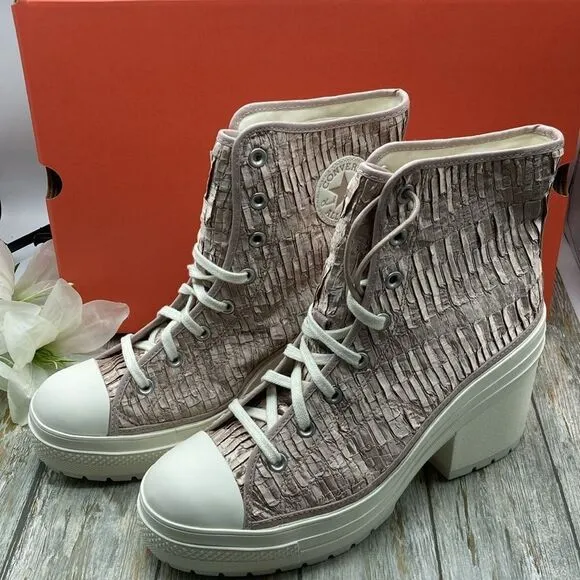 Converse Chuck 70 De Luxe Heel Hightop Satin Boots Shoes SneakersSize 12.5