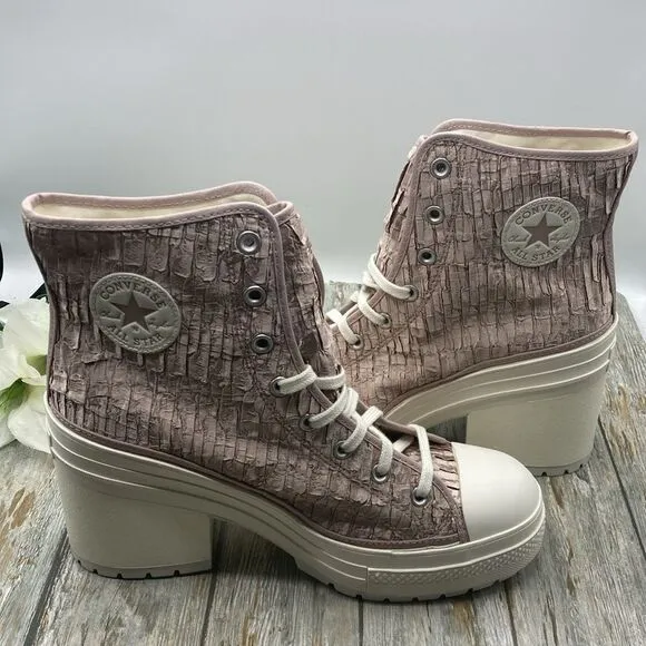 Converse Chuck 70 De Luxe Heel Hightop Satin Boots Shoes SneakersSize 12.5