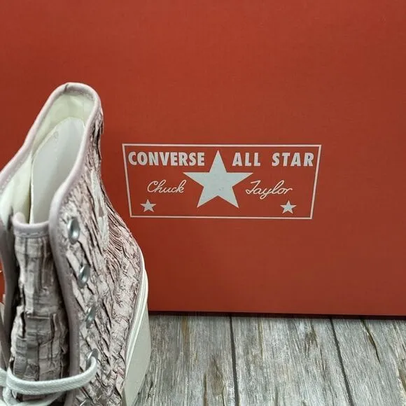Converse Chuck 70 De Luxe Heel Hightop Satin Boots Shoes SneakersSize 12.5