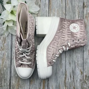Converse Chuck 70 De Luxe Heel Hightop Satin Boots Shoes SneakersSize 12.5