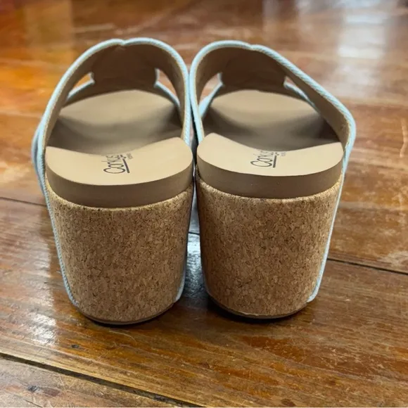 Corkys Bonny Style Blue Wedge
